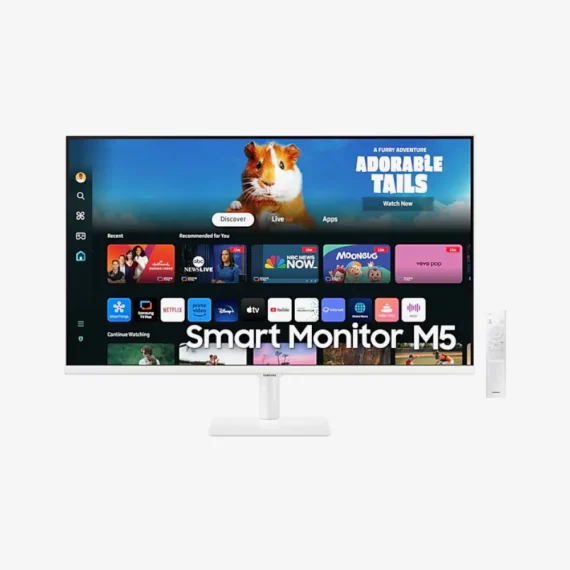 Samsung 27″ Smart Monitor M5 M50D FHD White | Smart TV, IoT Hub & Apple AirPlay | LS27DM501EMXUE