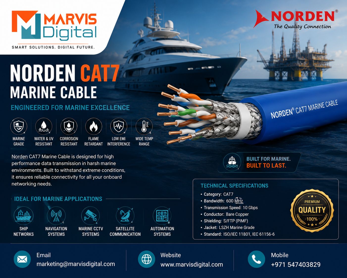 Norden Cable Supplier and Distributor in UAE – Structured Cabling, Networking & Data Center Solutions