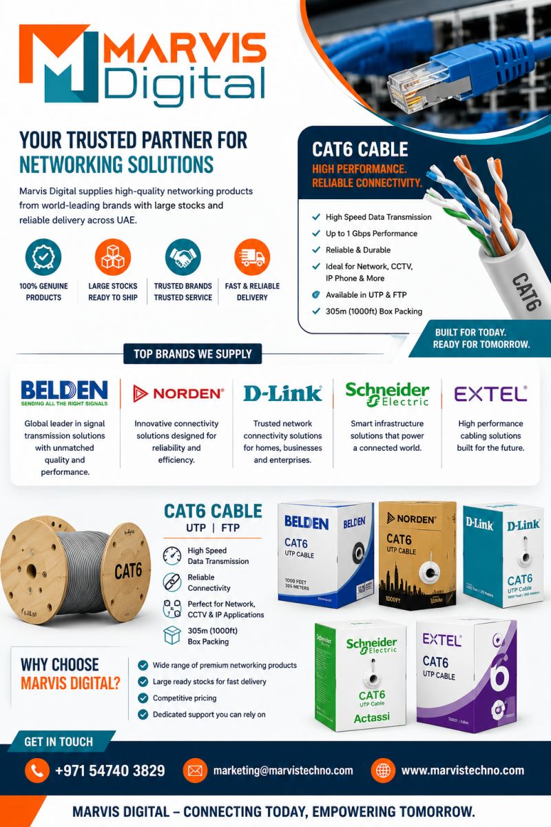 Belden Cable Supplier and Distributor in UAE – Industrial Networking, Structured Cabling & Data Center Solutions
